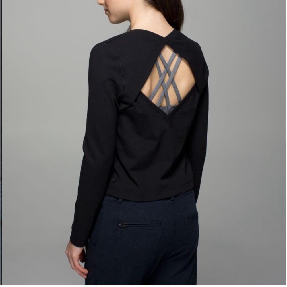 LULULEMON back up long sleeve black size 8